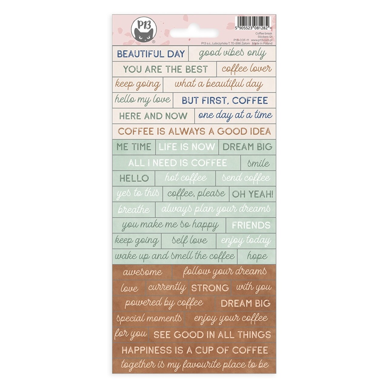 Coffee Break Cardstock Stickers-#01